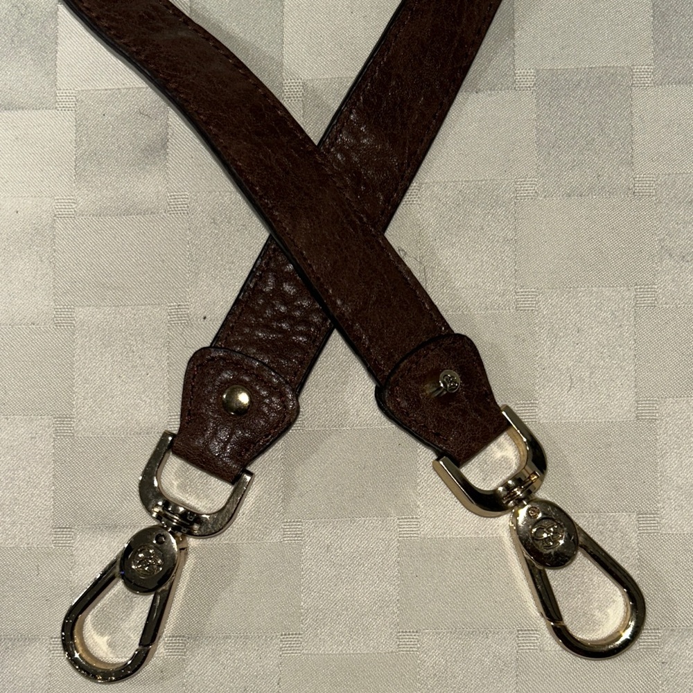 Jessica Simpson Brown Pebbled Leather Bag Strap